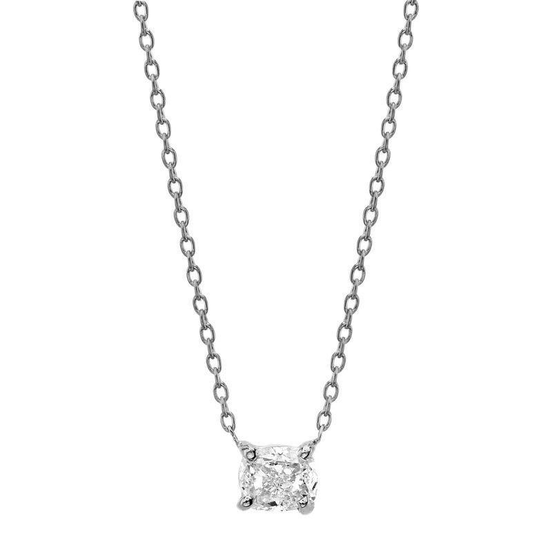 Laura-Gallon-Cushion Diamond Necklace-Laura Gallon-14K White Gold-