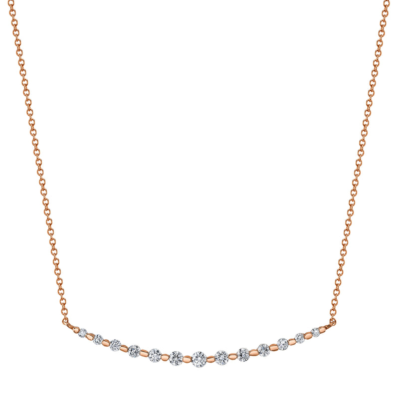 Laura-Gallon-Graduated diamond necklace-Laura Gallon-14K Rose Gold-
