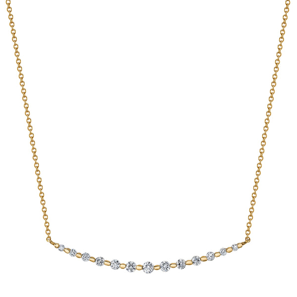 Laura-Gallon-Graduated diamond necklace-Laura Gallon-14K Yellow Gold-