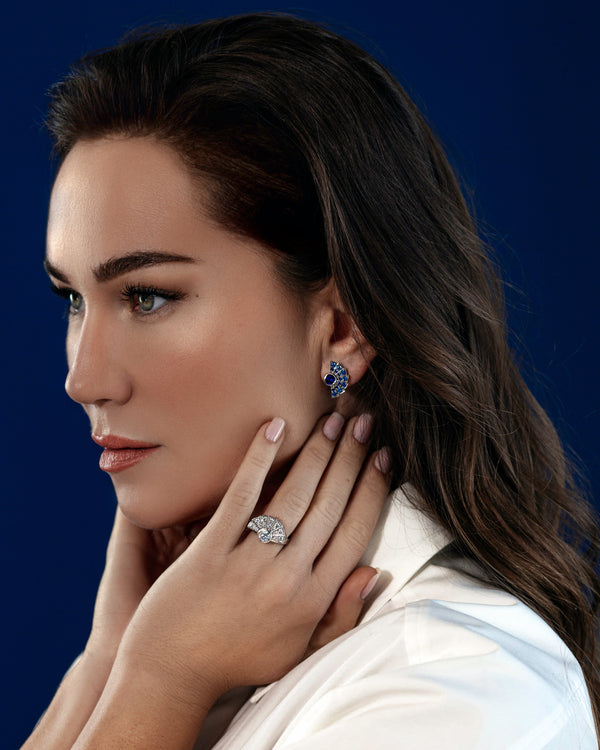 Laura-Gallon-MON AMOUR BLUE EARRINGS-Earrings-Laura Gallon-