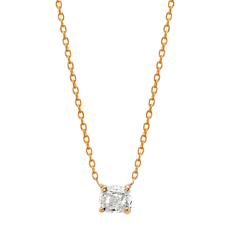 Laura-Gallon-Cushion Diamond Necklace-Laura Gallon-14K Rose Gold-