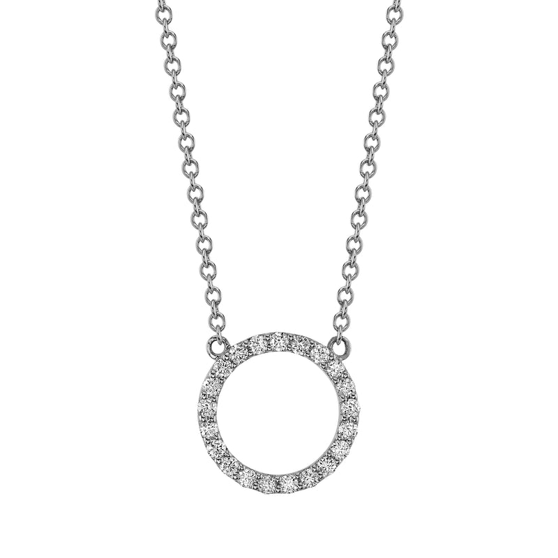 Laura-Gallon-Diamond circle necklace-Laura Gallon-14K White Gold-