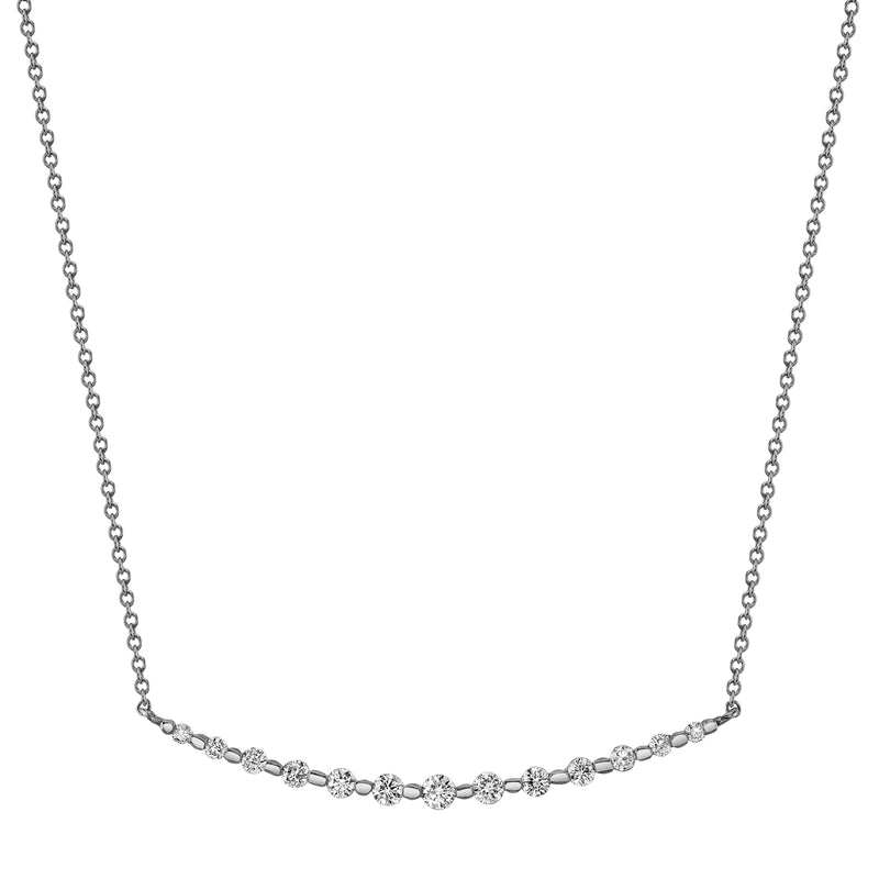Laura-Gallon-Graduated diamond necklace-Laura Gallon-14K White Gold-