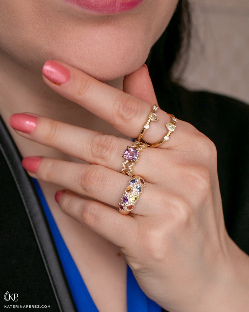 Laura-Gallon-LOLA - One-of-a-Kind Multi-Gemstone Ring-Haute Color-Laura Gallon-4-