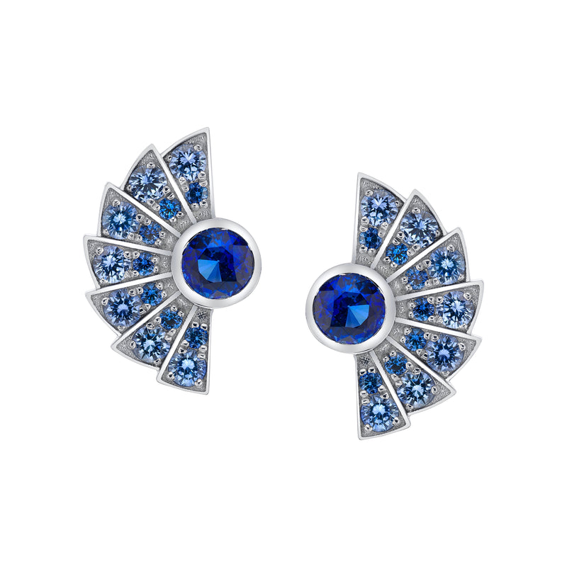 Laura-Gallon-MON AMOUR BLUE EARRINGS-Earrings-Laura Gallon-