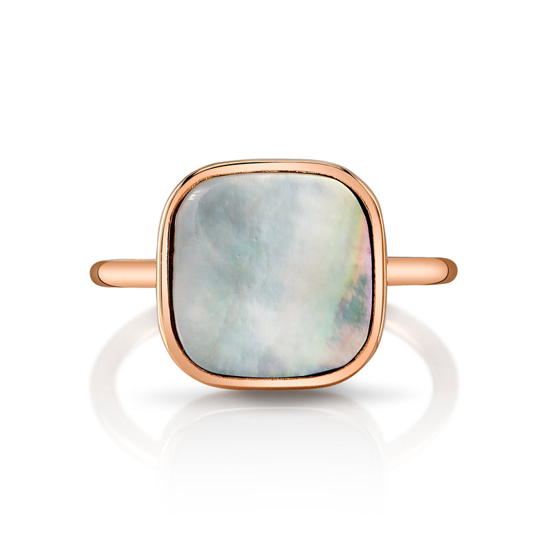Laura-Gallon-Mother-of-pearl ring-Laura Gallon-14K Rose Gold-4-
