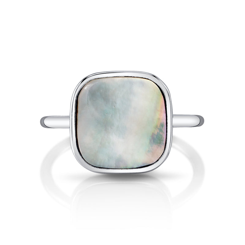 Laura-Gallon-Mother-of-pearl ring-Laura Gallon-14K White Gold-4-