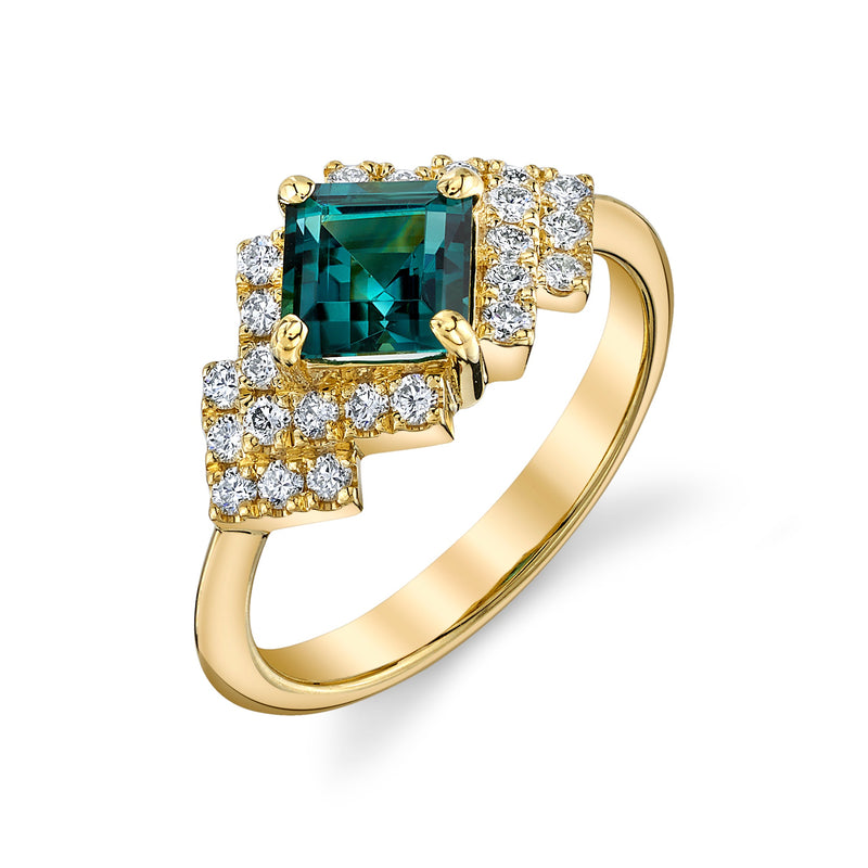 Laura-Gallon-SASHA - One-of-a-Kind Indicolite Tourmaline & Diamond Ring-Haute Color-Laura Gallon-4-