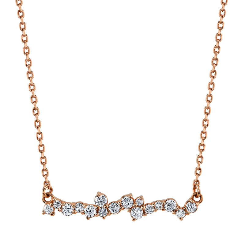Laura-Gallon-Scattered diamond necklace-Laura Gallon-14K Rose Gold-