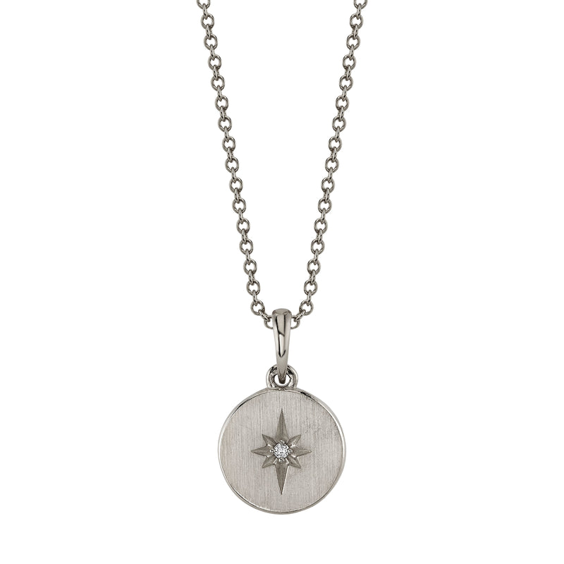 Laura-Gallon-Star diamond necklace-Laura Gallon-14K White Gold-