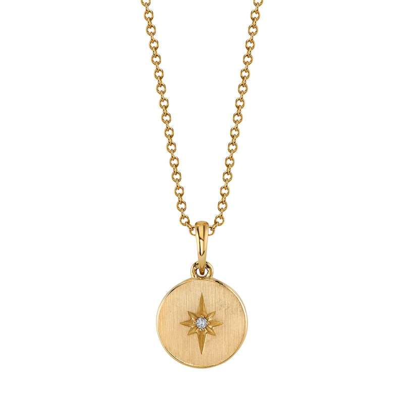 Laura-Gallon-Star diamond necklace-Laura Gallon-14K Yellow Gold-