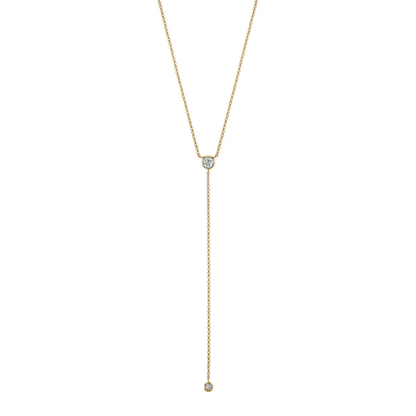 Laura-Gallon-Y diamond necklace-Laura Gallon-14K Yellow Gold-