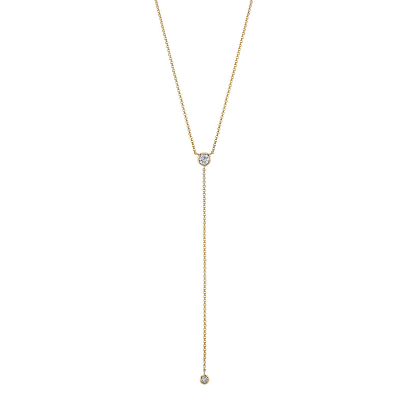 Laura-Gallon-Y diamond necklace-Laura Gallon-14K Yellow Gold-